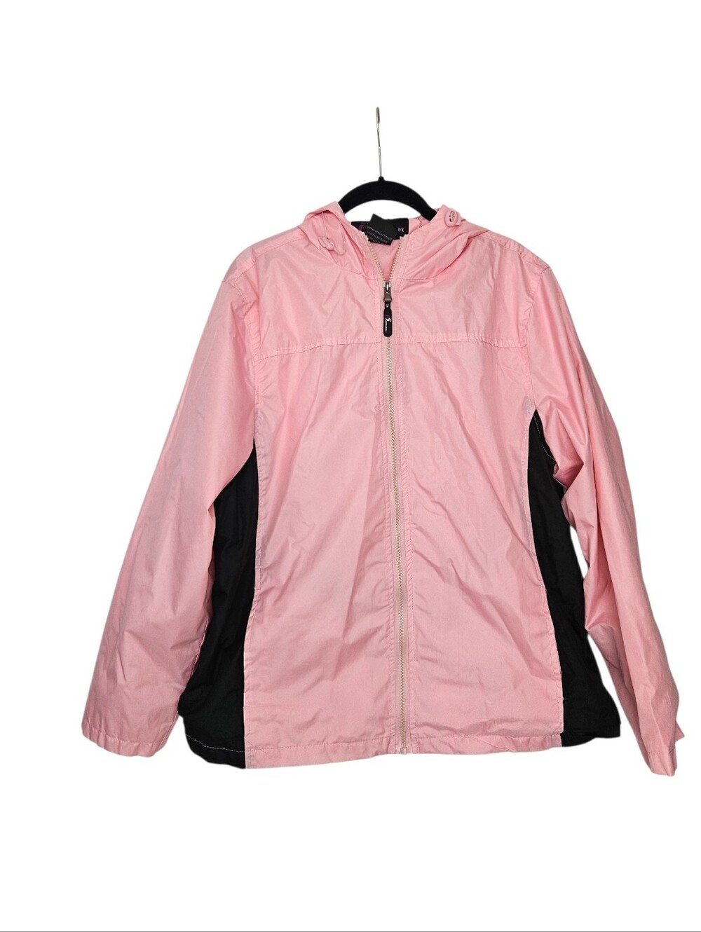 i5 Apparel Pink Full Zip Hooded Rain Jacket Women L